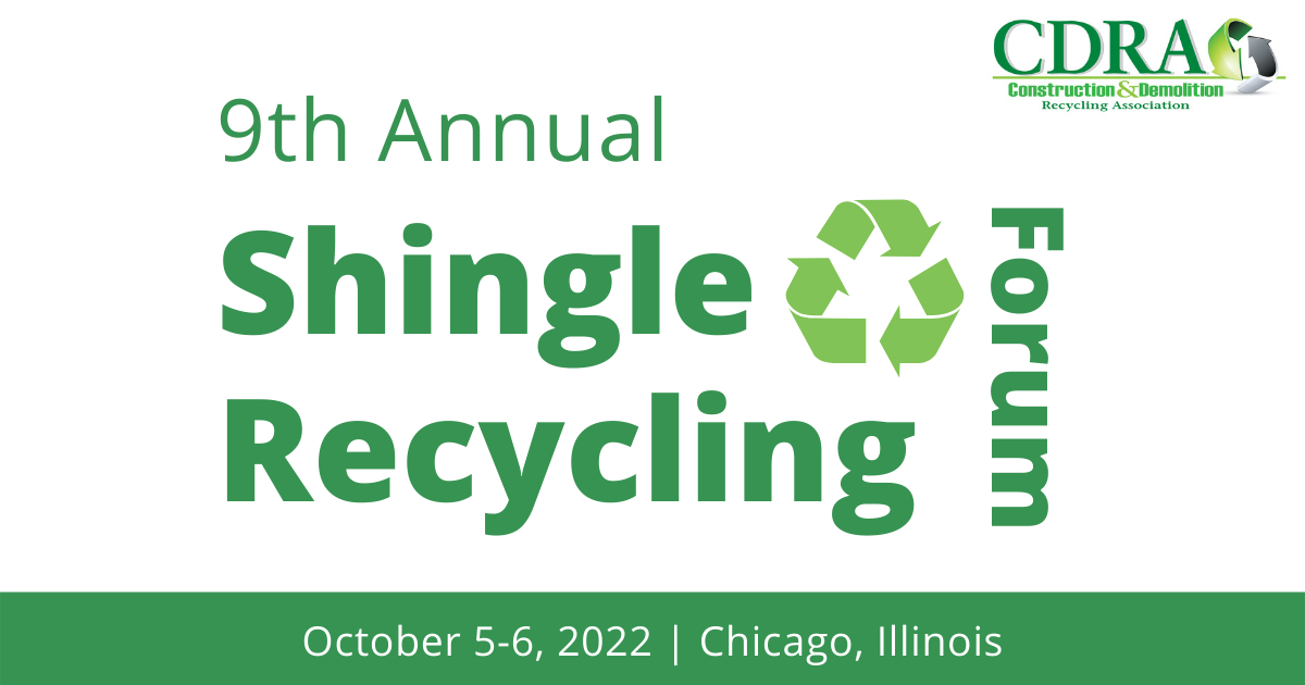 9th Shingle Recycling Forum
